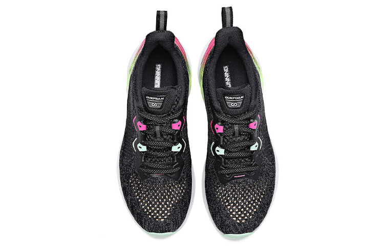 361° Q Tun Super, Bright Eyes Mesh Breathable Low top Running Shoes Women’s Black Pink