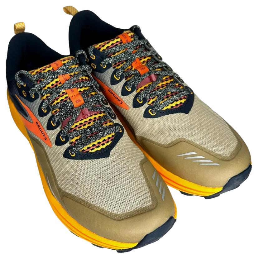 Brooks Cascadia 16 Comfortable And Trendy Cushioning, Wear Resistant Low top Running Shoes Men’s Brown Orange