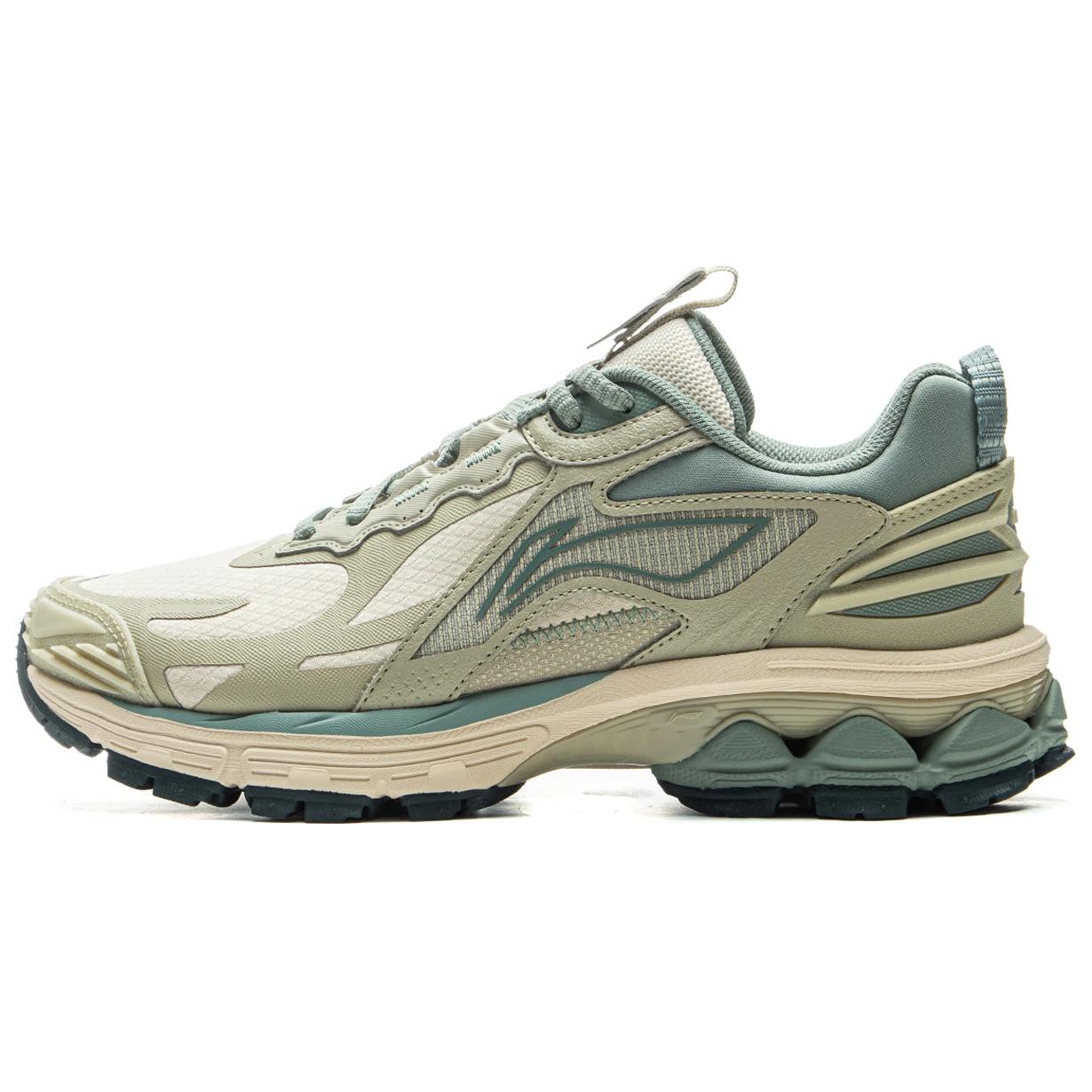 Li Ning Fuyao 2.0 Trail Slip Resistant Abrasion Resistant Low top Running Shoes Women’s Green Beige