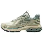 Li Ning Fuyao 2.0 Trail Slip Resistant Abrasion Resistant Low top Running Shoes Women's Green Beige