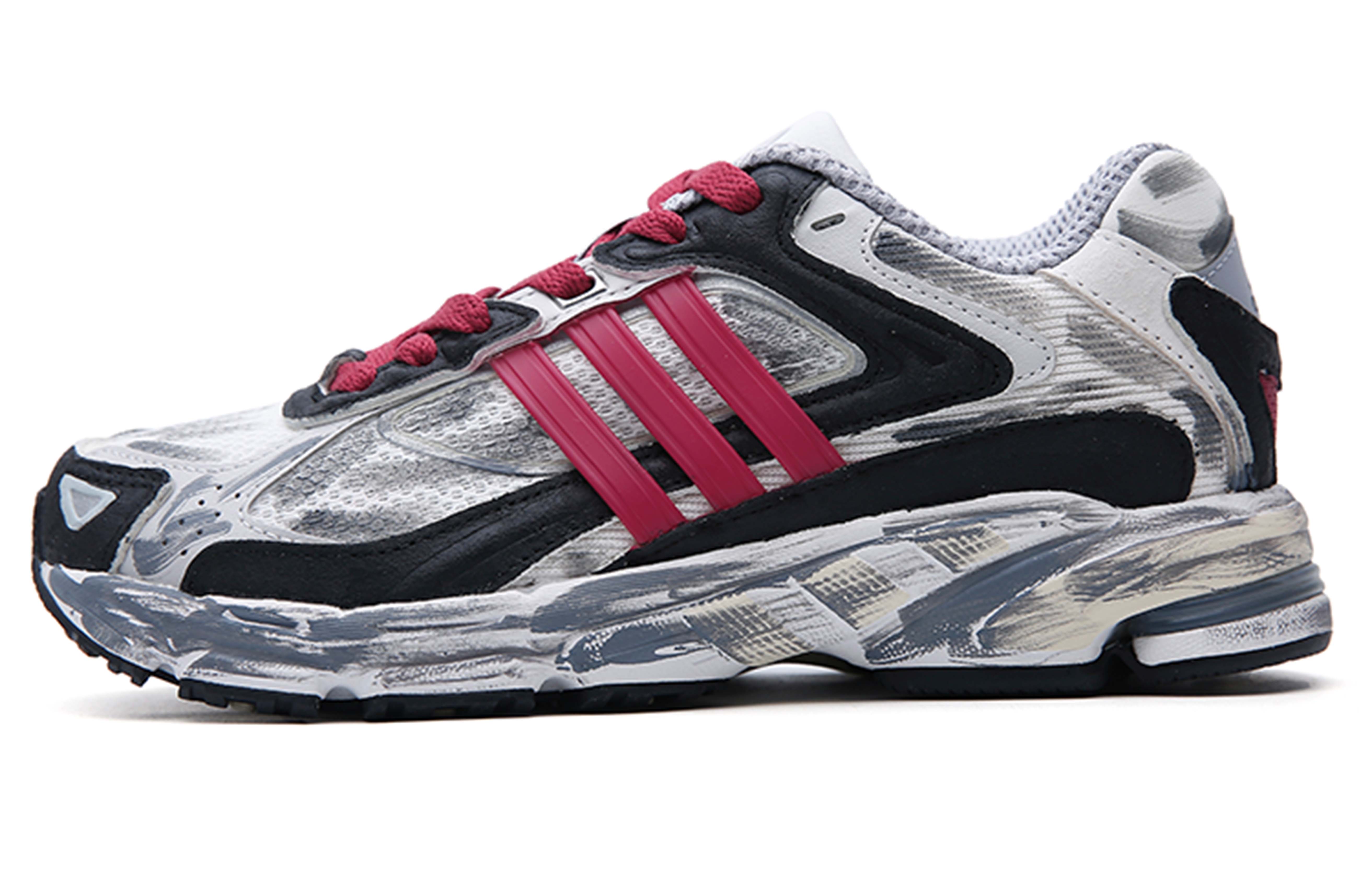 Adidas Originals Response Slip Resistant Abrasion Resistant Low top Running Shoes Unisex Black Red