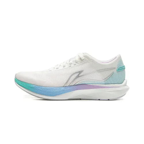 Li Ning ZhuiFeng Running Shoes Women's Low Top Standard White, Porcelain Turquoise
