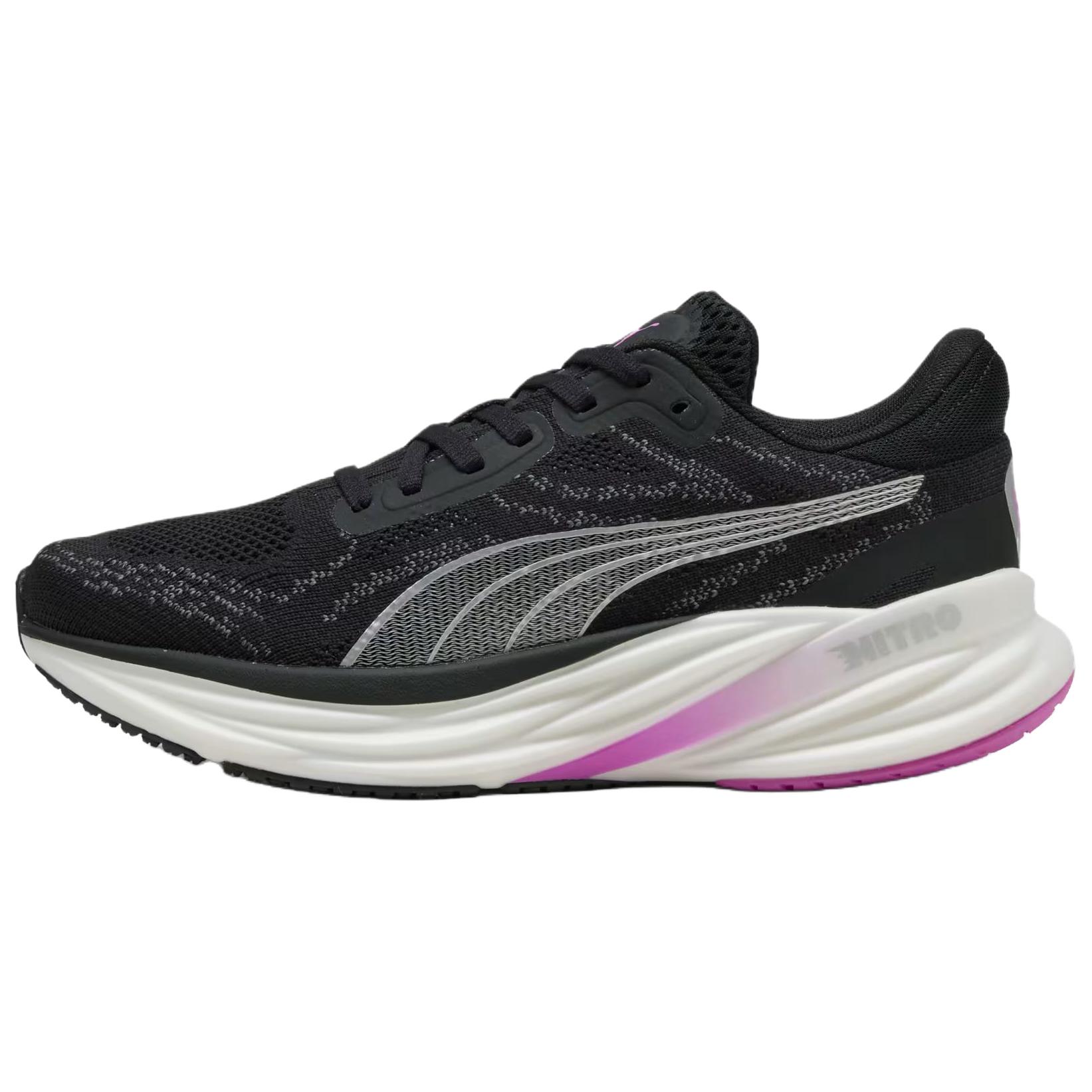 PUMA Magnify Nitro 2 Slip Resistant Abrasion Resistant Low top Casual Running Shoes Women's Black Red