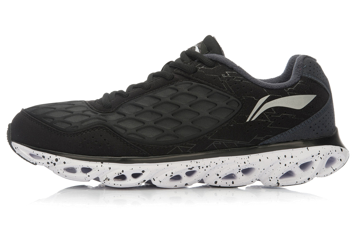 Li Ning Arc 5 Cushioning Low top Running Shoes Men's Black White