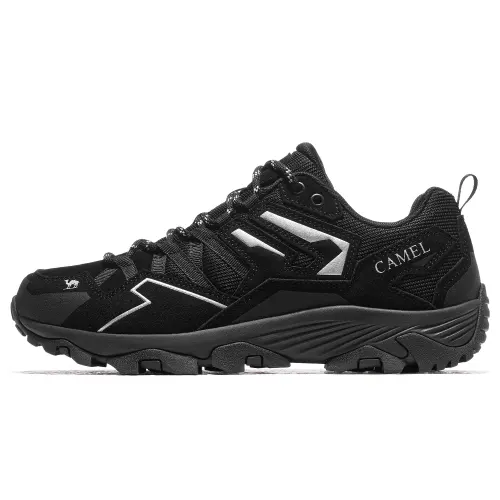 CAMEL Camel Kunlun Mountain 2.0 cow suede leather, comfortable, versatile and fashionable, shock-absorbing, non-slip and wear-resistant, low-cut outdoor functional shoes, men's style