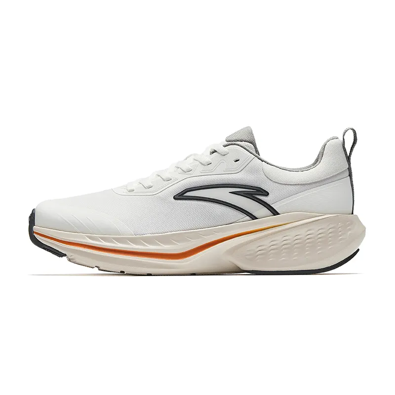 Anta Cloud Path Abrasion Resistant Breathable Coverage Low top Casual Running Shoes Men's Papyrus White