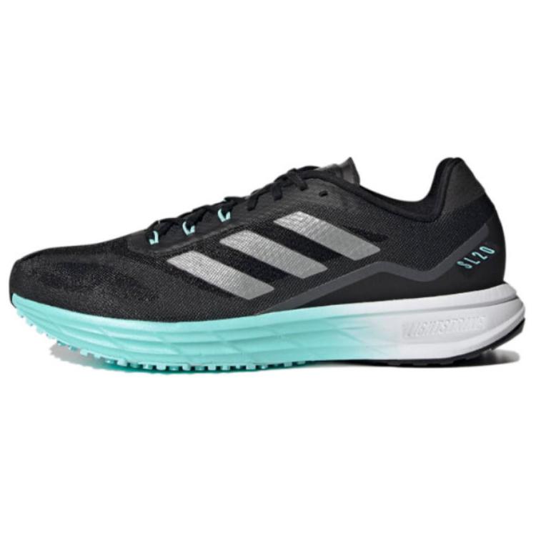 Adidas Sl20 Comfortable Fabric Breathable Low top Running Shoes Women's Black Silver