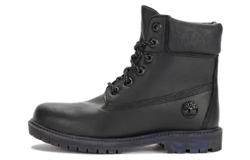 Timberland Heritage 6 Inch Waterproof Boot 'Black Leather Rubber Outsole' Women's