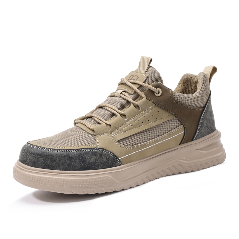 LANOUDUN Impact Resistant Lightweight Low top Outdoor Shoes Men’s Light Brown
