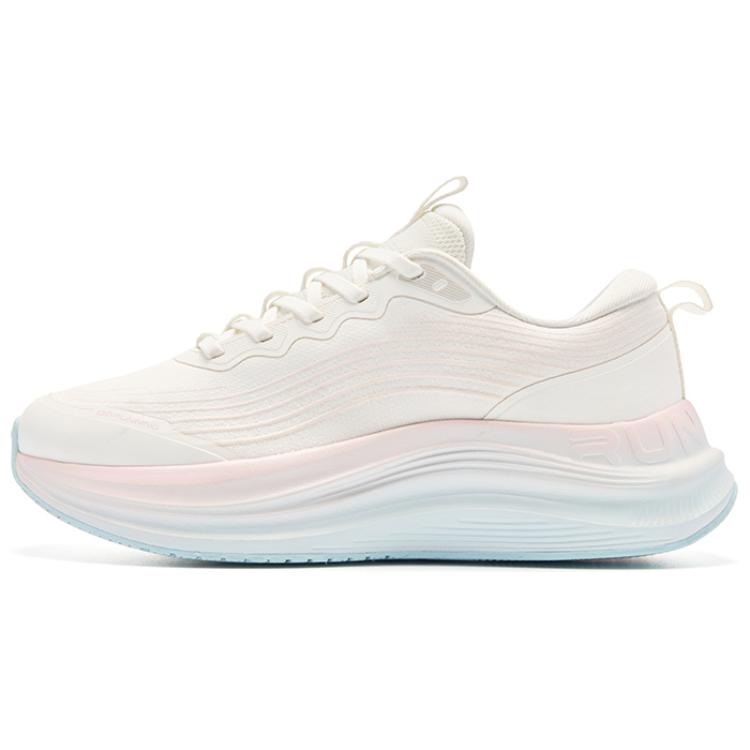 QIAODAN Non slip Lightweight Low top Running Shoes Women’s White Pink