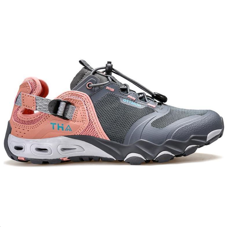 HUMTTO Slip Resistant Abrasion Resistant Slip Resistant Abrasion Resistant Outdoor Shoes Women’s Gray Blue Pink