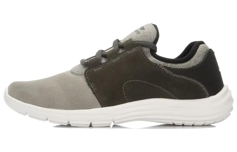 Li Ning Comfortable Slip Resistant Cushioning Abrasion Resistant Low top Running Shoes Men's Gray Black