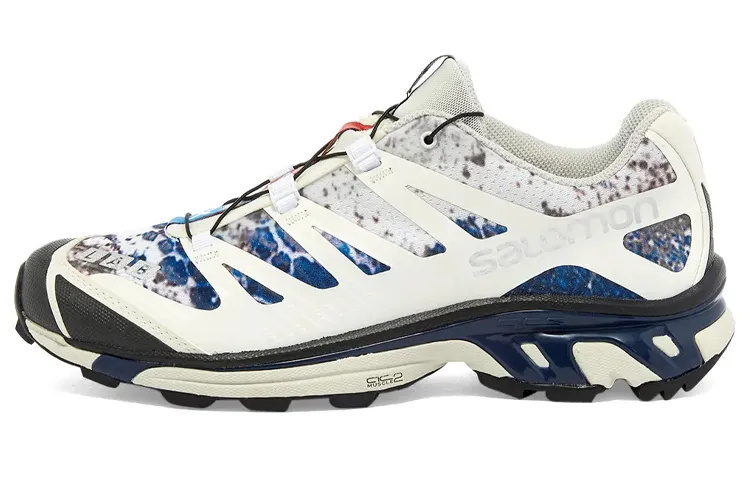 SALOMON XT 4 Cushioning Abrasion Resistant Breathable Coverage Lightweight Low top Running Shoes Men's White Blue