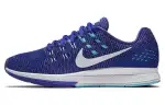 Nike Zoom Structure 19 Fabric Cushioning Slip Resistant Abrasion Resistant Low top Running Shoes Women's Blue White