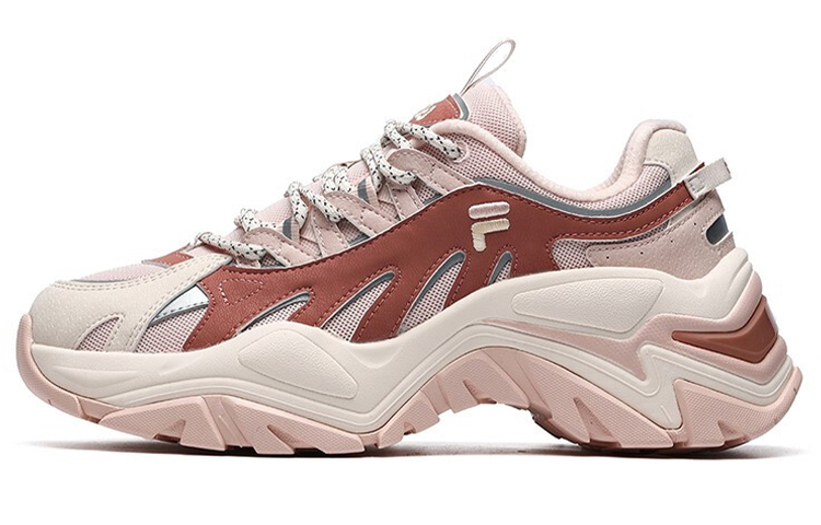 Женские кроссовки Fila FUSION Fishbone (розово-бежевые) — фото 1