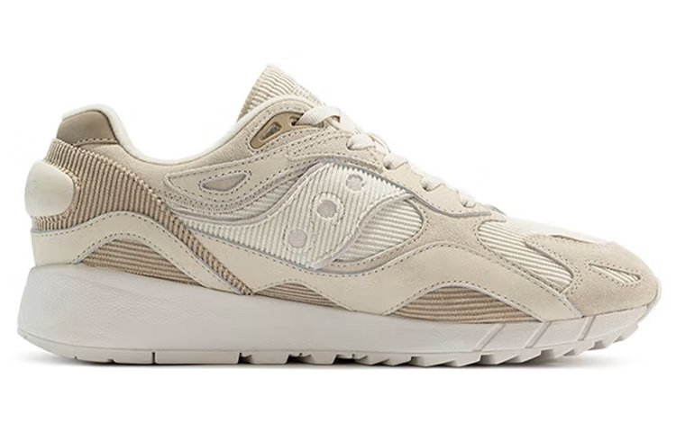 Saucony Textile, Leather Cushioning Slip Resistant Abrasion Resistant Low top Casual Running Shoes Unisex Khaki Brown
