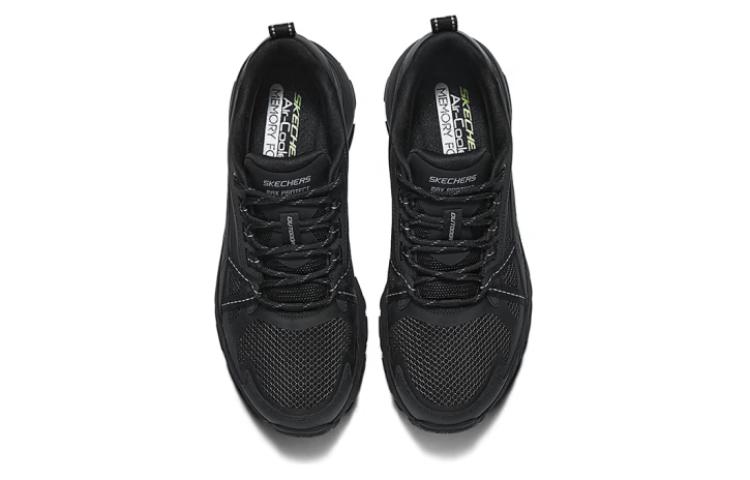 Skechers Max Protect Textile, Synthetic Leather Abrasion Resistant Breathable Low top Outdoor Shoes Men’s Black