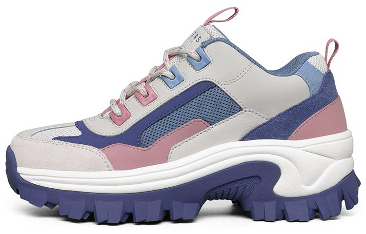 Skechers Street Blo Comfortable Cushioning Abrasion Resistant Breathable Low top Running Shoes Women's Blue Pink