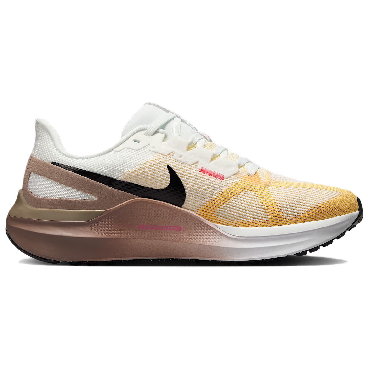Nike Structure 25 Summit White Mink Brown Varsity Maize Black Women’s