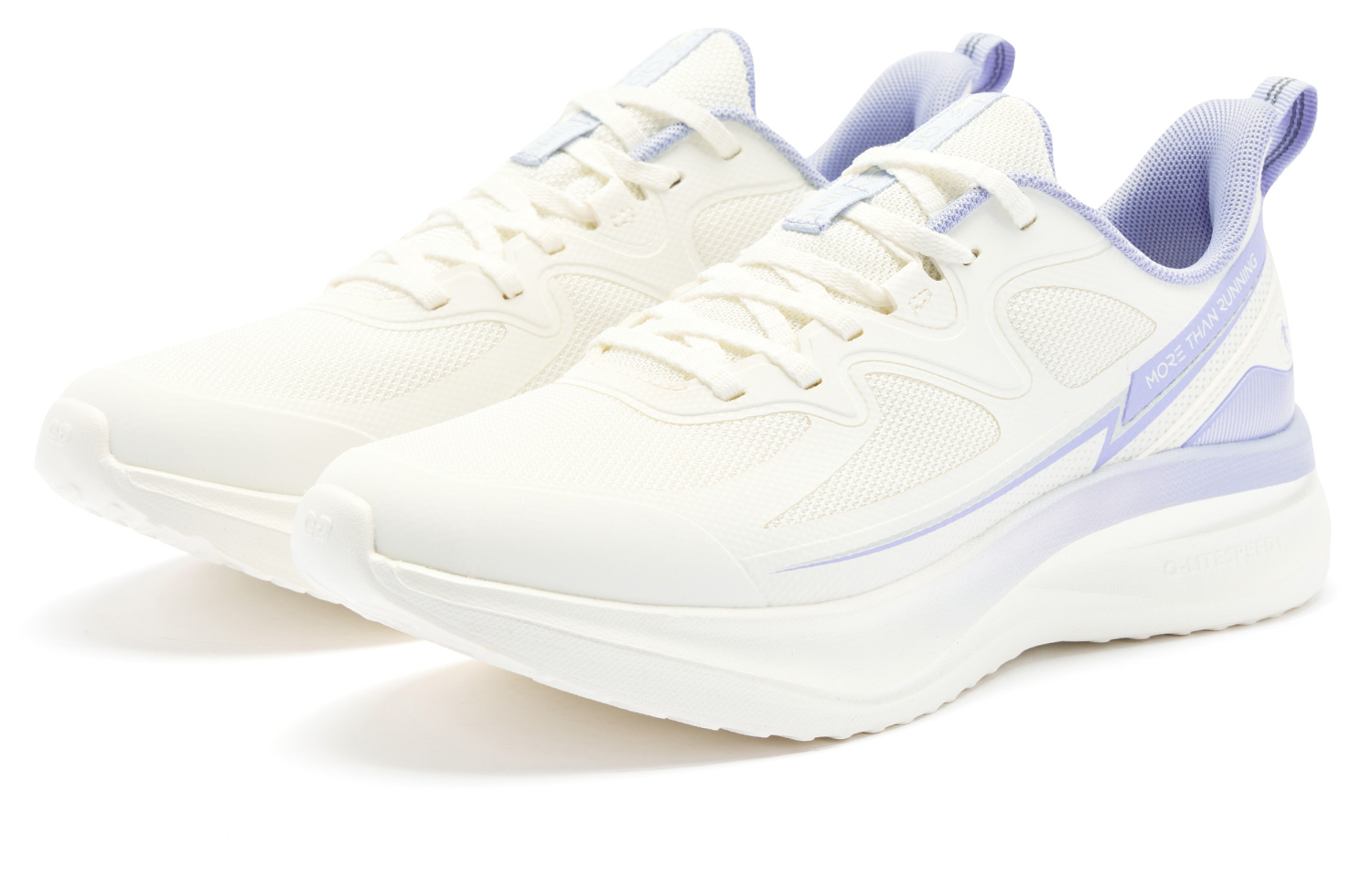 QIAODAN Yue Run Low top Q LITESPEED Technology Running Shoes Women’s Ivory Light Moon Purple