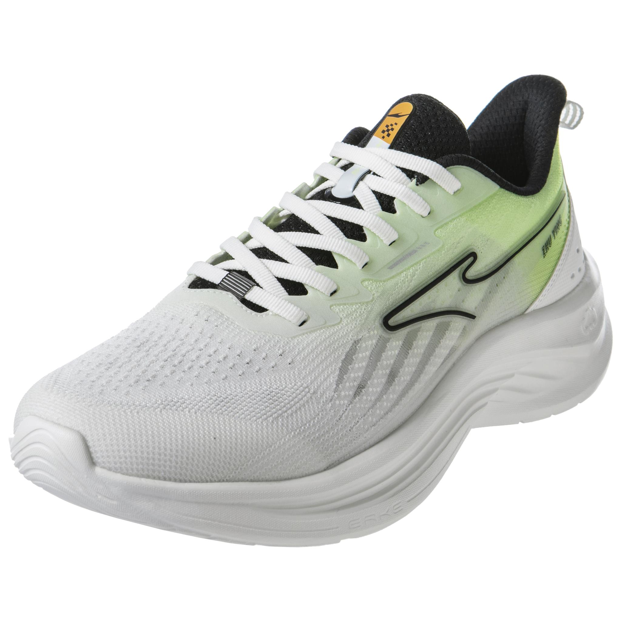 Erke Comfortable Cushioning Abrasion Resistant Cushioning, Wear Resistant Low top Running Shoes Men’s White Green