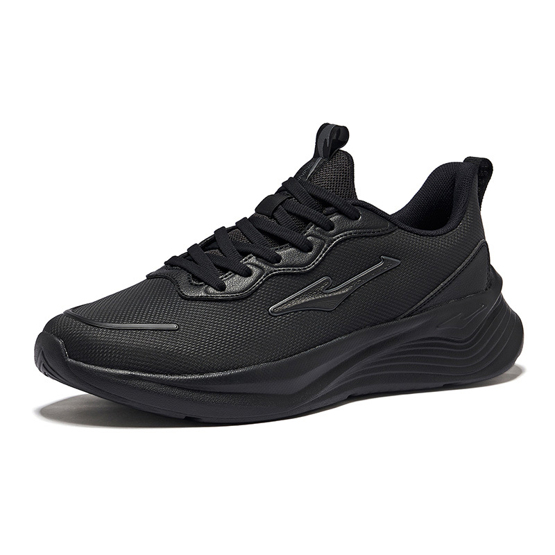 Erke Cushioning Breathable Lightweight Low top Casual Running Shoes Men’s Jet Black