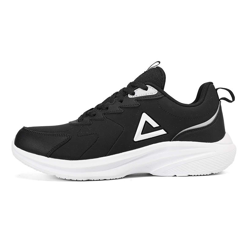 PEAK Slip Resistant Abrasion Resistant Low top Running Shoes Men’s Black White