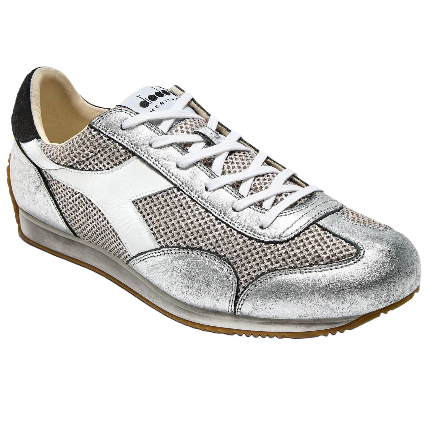 Diadora Slip Resistant Abrasion Resistant Low top Casual Running Shoes Women’s Silver