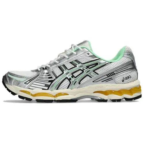 ASICS GEL Kayano 12.1 Low top Casual City Commuting Running Shoes Unisex Silver Green Orange