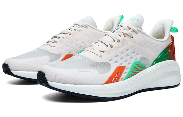 361° Radiant Fly Breathable Abrasion Resistant Breathable And Wear resistant Low top Running Shoes Men’s White Orange