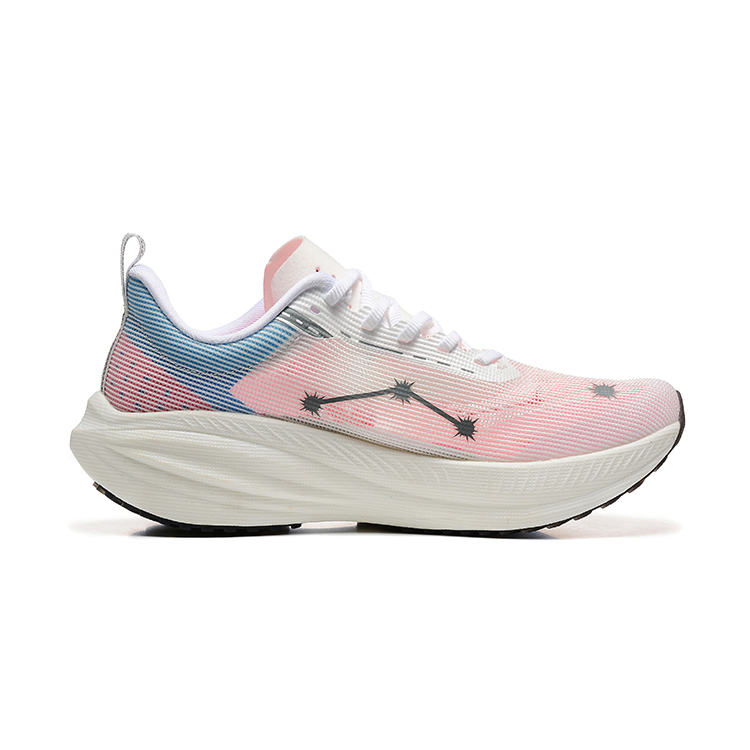 DUANGOU Mesh Low top Sports Running Shoes Unisex White Pink Blue