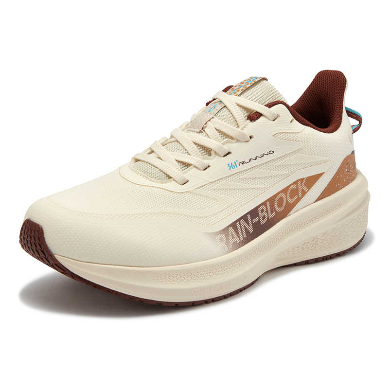 361° Slip Resistant Abrasion Resistant Low top Training Running Shoes Men’s Beige Brown