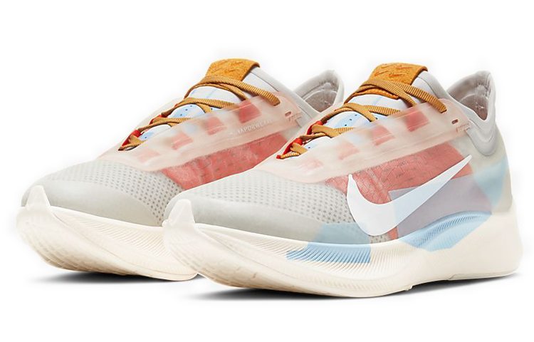 Женские кроссовки Nike Zoom Fly 3 PRM (серо-сине-розовые) — Серыйсинийрозовый — фото 3