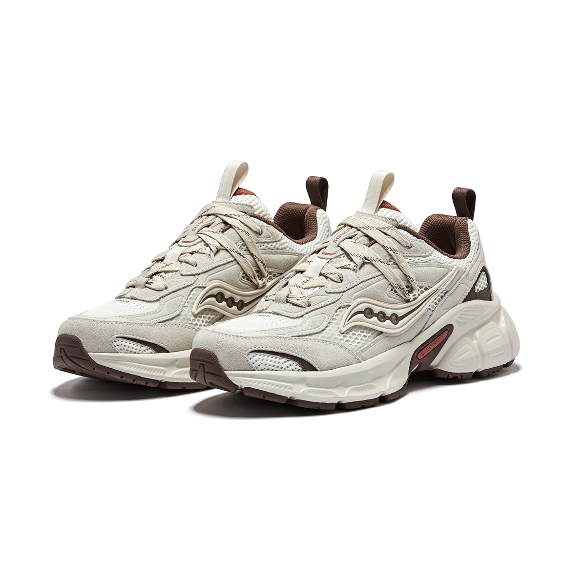 Saucony 2K CAVALRY Low top Running Shoes Unisex Beige Brown