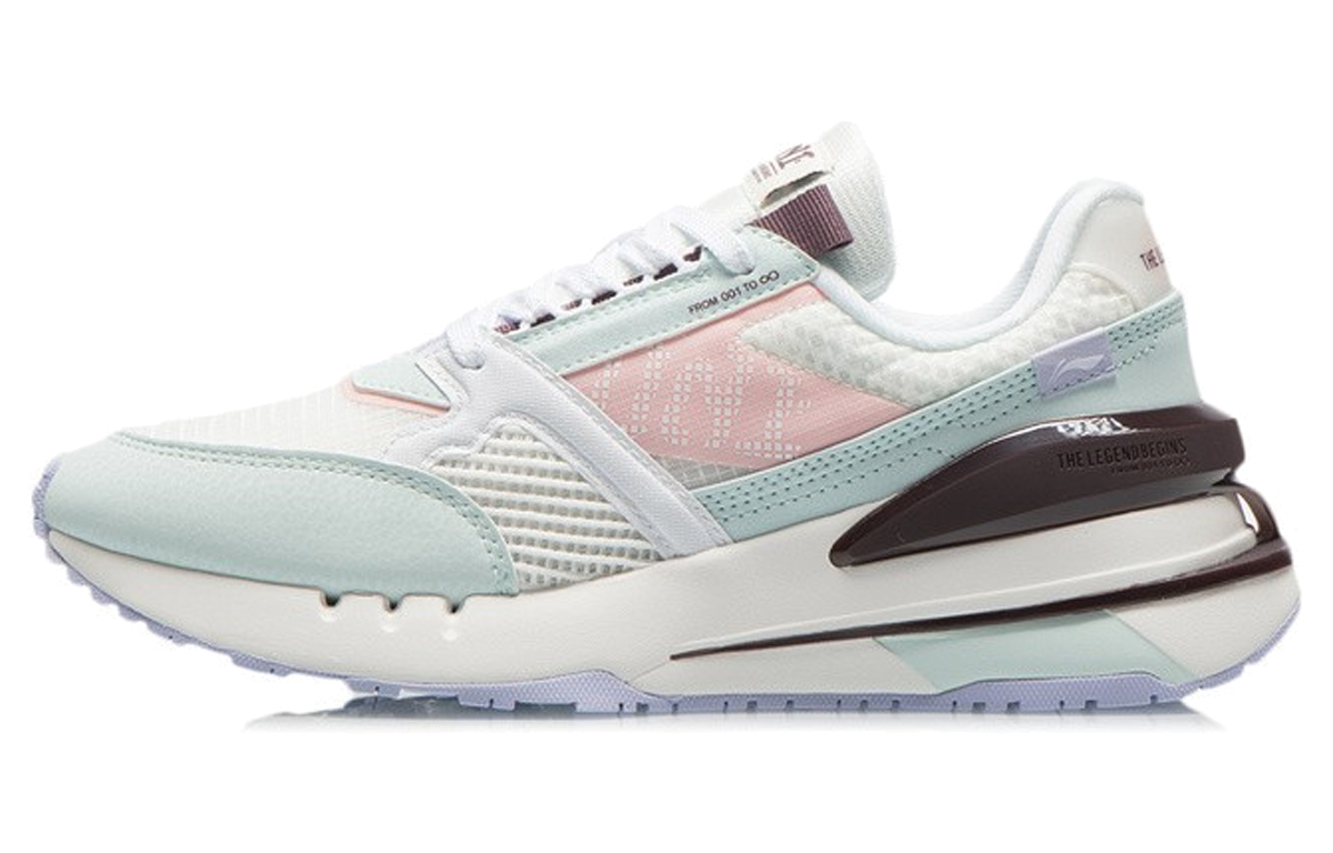 Li Ning Slip Resistant, Abrasion Resistant, Lightweight Low top Running Shoes Women’s White Blue