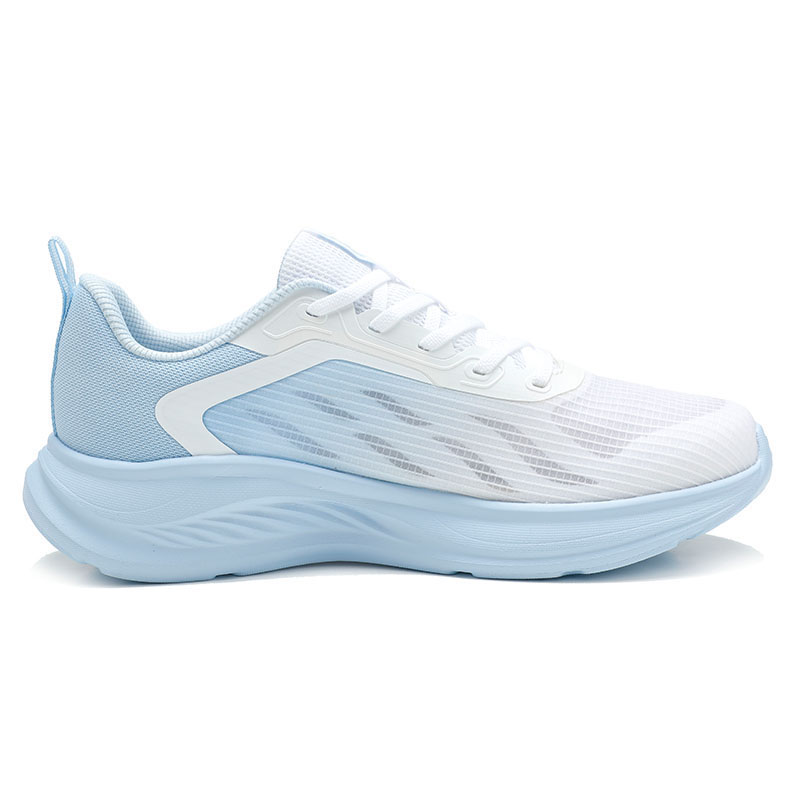 XTEP Cushioning Breathable Low top Casual Running Shoes Men’s Classic White Ripple Blue