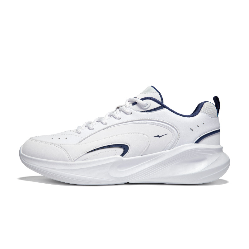 Erke Slip Resistant, Abrasion Resistant, Breathable Low top Running Shoes Men’s White Blue