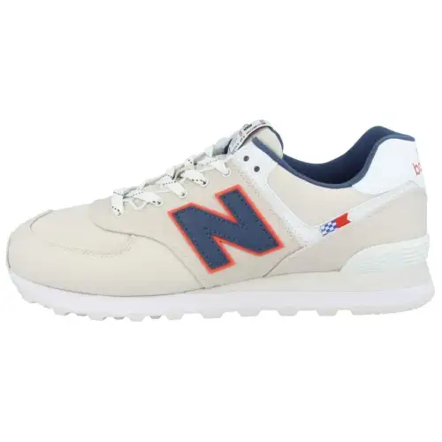 New Balance NB 574 Mesh Abrasion Resistant Low top Running Shoes Men's Blue Gray D Width