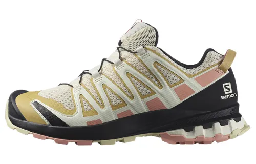 SALOMON XA Pro 3D V8 Outdoor Shoes Women's Low Top White/Yellow/Pink/Black
