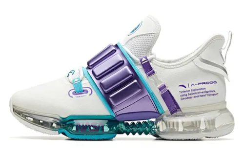 Anta SEEED Comfortable Cushioning Low top Running Shoes Men's White Purple