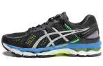Asics Gel Kayano 22 Textile, Synthetic Leather Low top Running Shoes Men's Black Silver