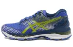 Asics GEL Nimbus 18 Comfortable Fabric Abrasion Resistant Low top Running Shoes Women's Blue