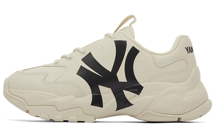 MLB Big Ball Chunky Height Increasing Low top Chunky Sneakers Unisex Beige Yellow