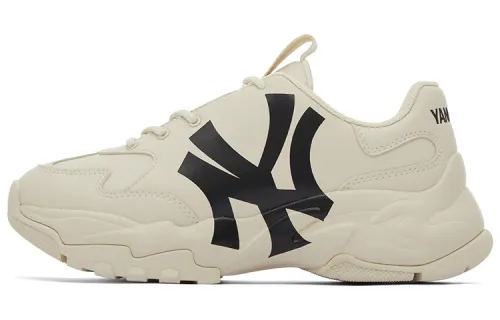 MLB Big Ball Chunky Height Increasing Low top Chunky Sneakers Unisex Beige Yellow
