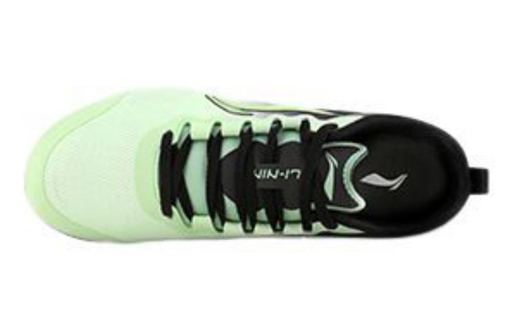 Li Ning Cushioning, Wear Resistant Low top Running Shoes Unisex Green Black