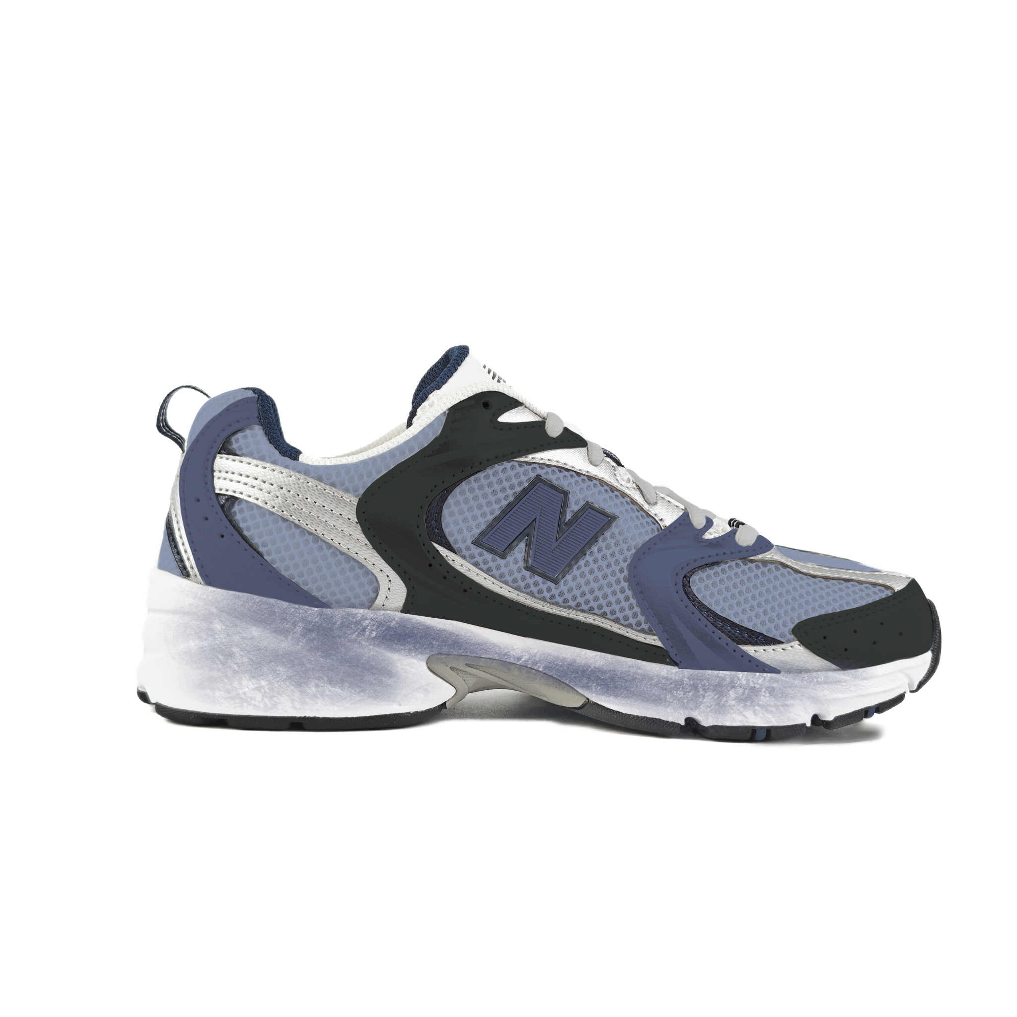 New Balance NB 530 Mesh, Textile, Artificial Leather Abrasion Resistant Low top Running Shoes Unisex Blue