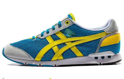 Onitsuka Tiger Cushioning Slip Resistant Abrasion Resistant Low top Running Shoes Unisex Blue Yellow