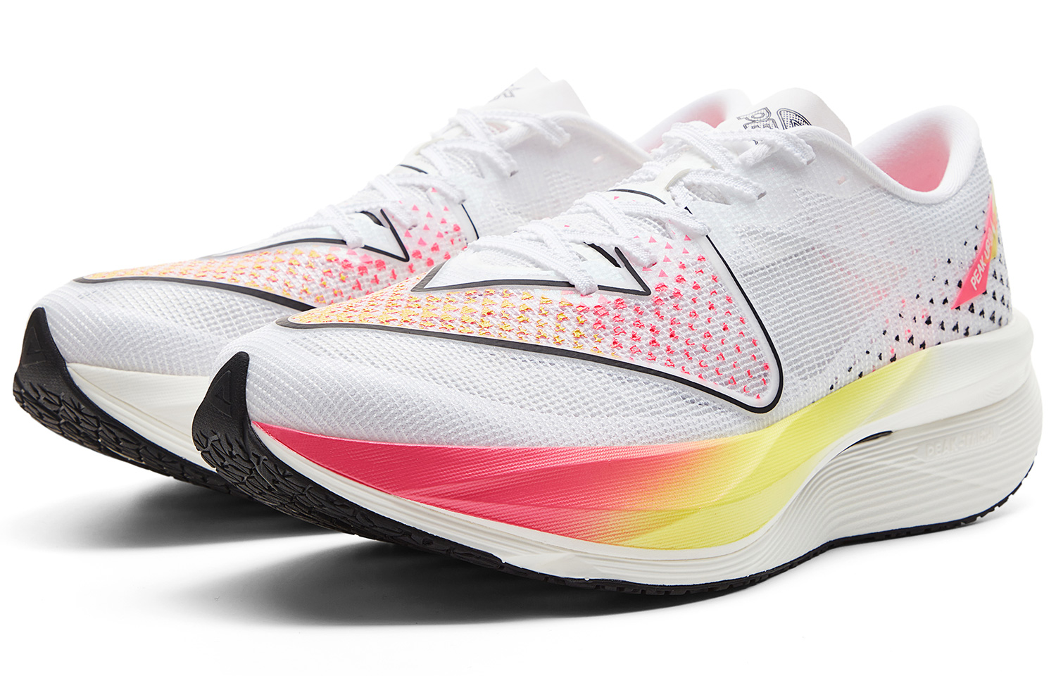 PEAK Cushioning, Slip Resistant, And Abrasion Resistant Low Top Casual Running Shoes Men’s White Red