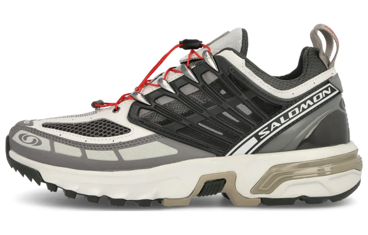SALOMON ACS Pro Cushioning Slip Resistant Abrasion Resistant Low top Outdoor Shoes Unisex White Gray