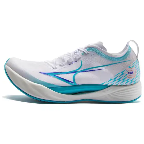 HEALTH KM3 Full Length Carbon Plate Physical Fitness Test & Sprint Racing Training Running Shoes Unisex Blue White